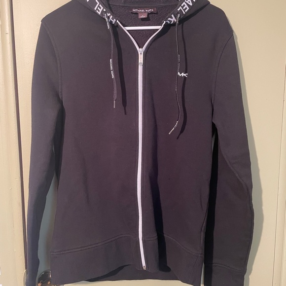 Michael Kors Black Full Zip-Up Hoodie Sz M - Picture 1 of 7